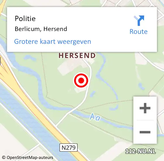 Locatie op kaart van de 112 melding: Politie Berlicum, Hersend op 5 februari 2022 13:16