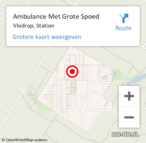 Locatie op kaart van de 112 melding: Ambulance Met Grote Spoed Naar Vlodrop, Station op 5 februari 2022 14:57