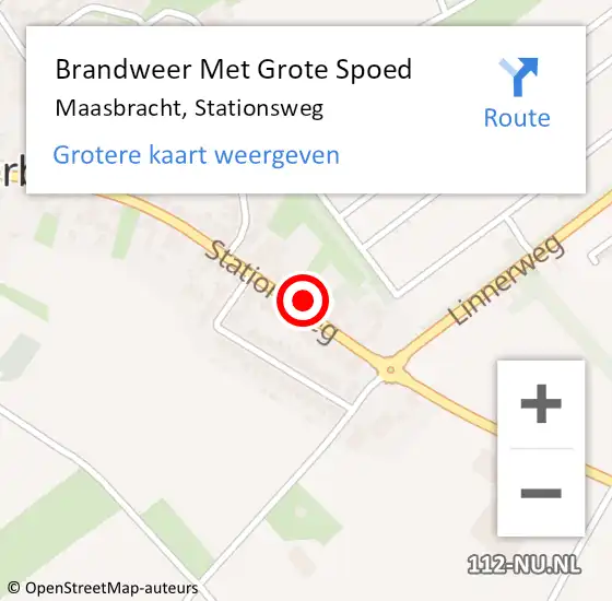 Locatie op kaart van de 112 melding: Brandweer Met Grote Spoed Naar Maasbracht, Stationsweg op 5 februari 2022 15:10