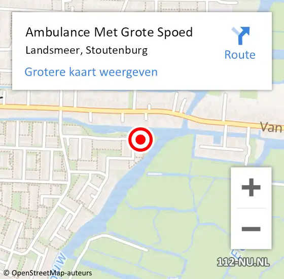 Locatie op kaart van de 112 melding: Ambulance Met Grote Spoed Naar Landsmeer, Stoutenburg op 5 februari 2022 15:17