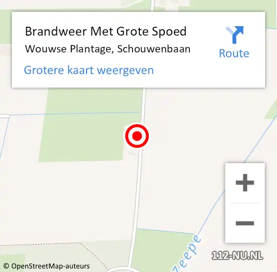 Locatie op kaart van de 112 melding: Brandweer Met Grote Spoed Naar Wouwse Plantage, Schouwenbaan op 5 februari 2022 23:32
