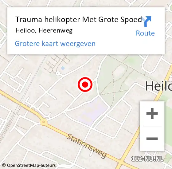 Locatie op kaart van de 112 melding: Trauma helikopter Met Grote Spoed Naar Heiloo, Heerenweg op 6 februari 2022 03:15