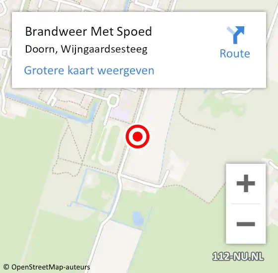 Locatie op kaart van de 112 melding: Brandweer Met Spoed Naar Doorn, Wijngaardsesteeg op 6 februari 2022 08:41