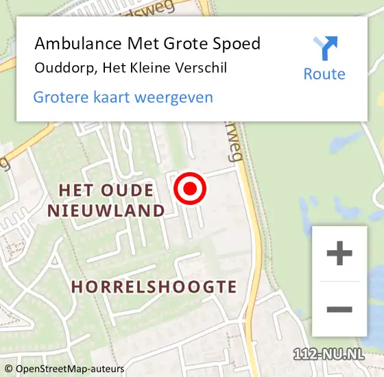 Locatie op kaart van de 112 melding: Ambulance Met Grote Spoed Naar Ouddorp, Het Kleine Verschil op 6 februari 2022 08:41