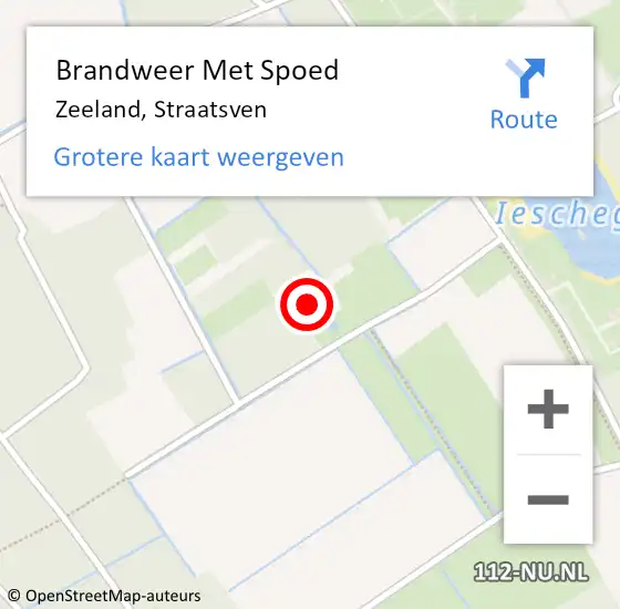 Locatie op kaart van de 112 melding: Brandweer Met Spoed Naar Zeeland, Straatsven op 6 februari 2022 12:51