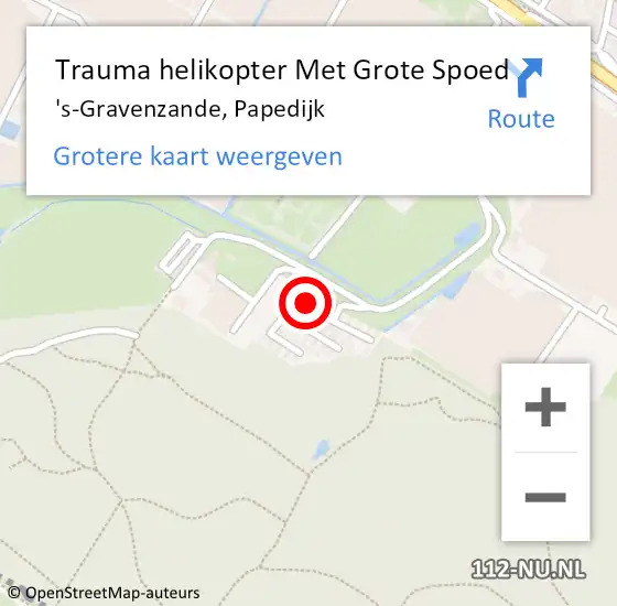 Locatie op kaart van de 112 melding: Trauma helikopter Met Grote Spoed Naar 's-Gravenzande, Papedijk op 6 februari 2022 13:49