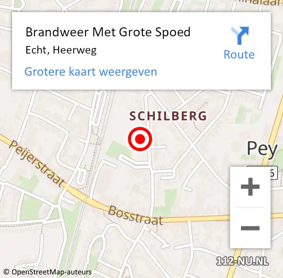 Locatie op kaart van de 112 melding: Brandweer Met Grote Spoed Naar Echt, Heerweg op 6 februari 2022 13:55