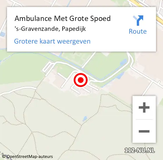 Locatie op kaart van de 112 melding: Ambulance Met Grote Spoed Naar 's-Gravenzande, Papedijk op 6 februari 2022 14:04