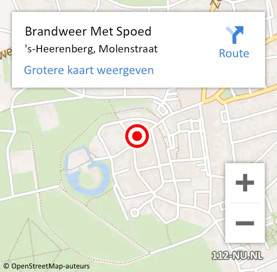 Locatie op kaart van de 112 melding: Brandweer Met Spoed Naar 's-Heerenberg, Molenstraat op 6 februari 2022 15:41