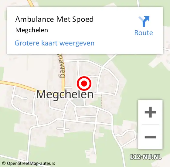 Locatie op kaart van de 112 melding: Ambulance Met Spoed Naar Megchelen op 6 februari 2022 15:54