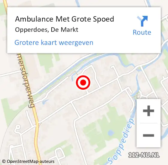 Locatie op kaart van de 112 melding: Ambulance Met Grote Spoed Naar Opperdoes, De Markt op 6 februari 2022 18:01