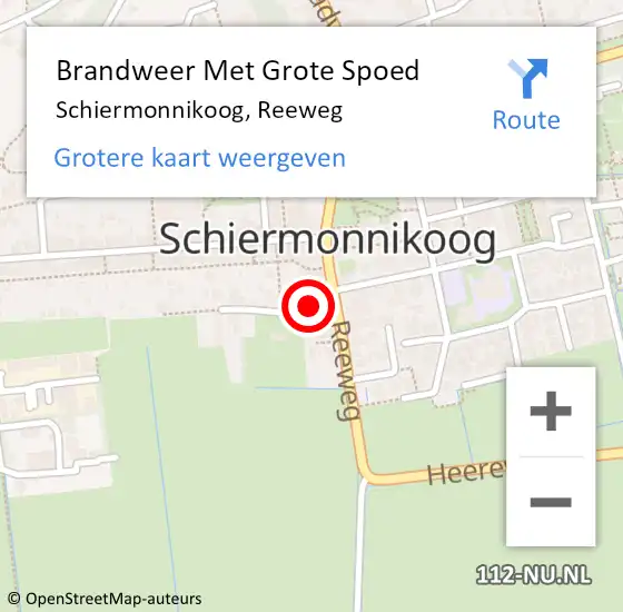 Locatie op kaart van de 112 melding: Brandweer Met Grote Spoed Naar Schiermonnikoog, Reeweg op 6 februari 2022 19:33