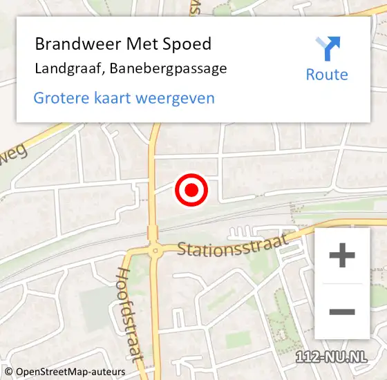 Locatie op kaart van de 112 melding: Brandweer Met Spoed Naar Landgraaf, Banebergpassage op 6 februari 2022 19:48