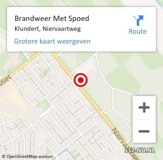 Locatie op kaart van de 112 melding: Brandweer Met Spoed Naar Klundert, Niervaartweg op 6 februari 2022 19:55