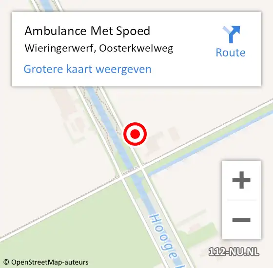 Locatie op kaart van de 112 melding: Ambulance Met Spoed Naar Wieringerwerf, Oosterkwelweg op 6 februari 2022 22:08