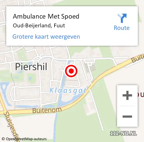 Locatie op kaart van de 112 melding: Ambulance Met Spoed Naar Oud-Beijerland, Fuut op 7 februari 2022 05:19