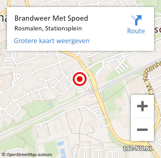 Locatie op kaart van de 112 melding: Brandweer Met Spoed Naar Rosmalen, Stationsplein op 7 februari 2022 10:14