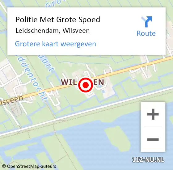 Locatie op kaart van de 112 melding: Politie Met Grote Spoed Naar Leidschendam, Wilsveen op 7 februari 2022 11:57