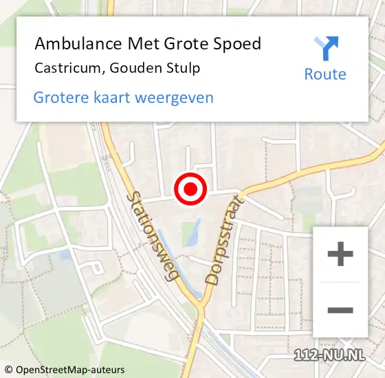 Locatie op kaart van de 112 melding: Ambulance Met Grote Spoed Naar Castricum, Gouden Stulp op 7 februari 2022 12:03