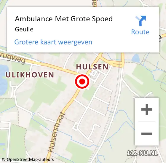 Locatie op kaart van de 112 melding: Ambulance Met Grote Spoed Naar Geulle op 8 september 2013 19:37