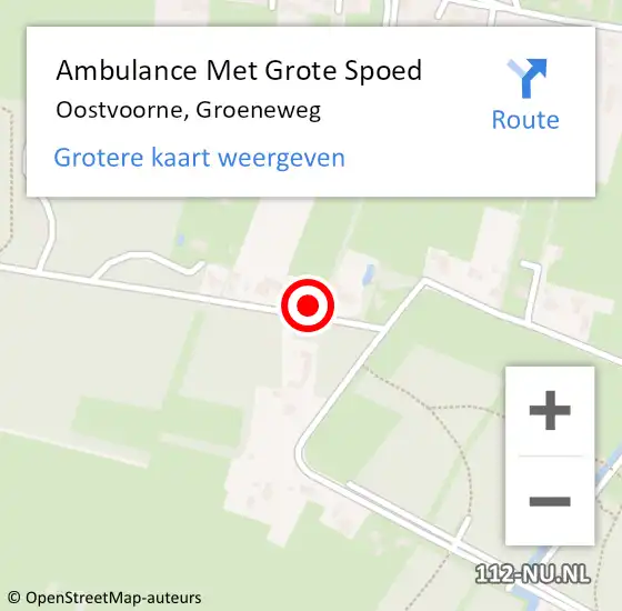 Locatie op kaart van de 112 melding: Ambulance Met Grote Spoed Naar Oostvoorne, Groeneweg op 8 februari 2022 07:44