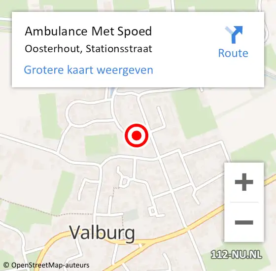 Locatie op kaart van de 112 melding: Ambulance Met Spoed Naar Oosterhout, Stationsstraat op 8 februari 2022 09:22