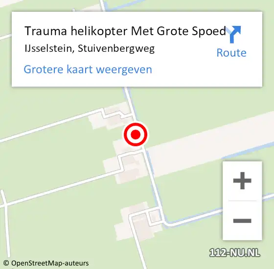 Locatie op kaart van de 112 melding: Trauma helikopter Met Grote Spoed Naar IJsselstein, Stuivenbergweg op 8 februari 2022 14:06