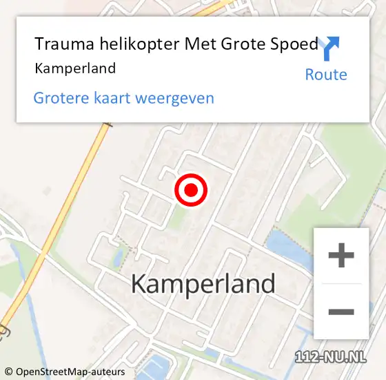 Locatie op kaart van de 112 melding: Trauma helikopter Met Grote Spoed Naar Kamperland op 8 februari 2022 16:24