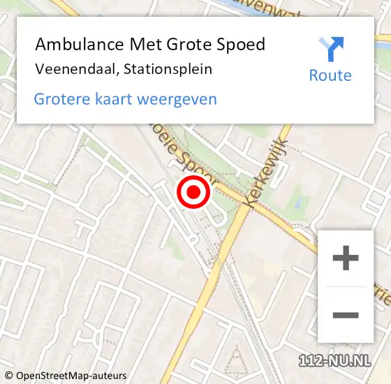 Locatie op kaart van de 112 melding: Ambulance Met Grote Spoed Naar Veenendaal, Stationsplein op 9 februari 2022 08:26