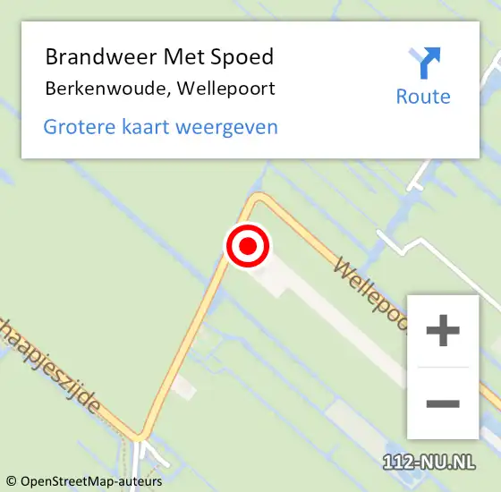 Locatie op kaart van de 112 melding: Brandweer Met Spoed Naar Berkenwoude, Wellepoort op 9 februari 2022 14:47