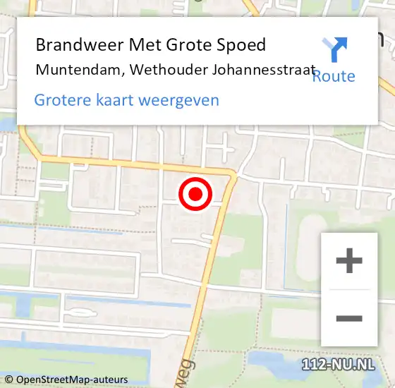 Locatie op kaart van de 112 melding: Brandweer Met Grote Spoed Naar Muntendam, Wethouder Johannesstraat op 10 februari 2022 00:49