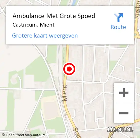 Locatie op kaart van de 112 melding: Ambulance Met Grote Spoed Naar Castricum, Mient op 10 februari 2022 15:37