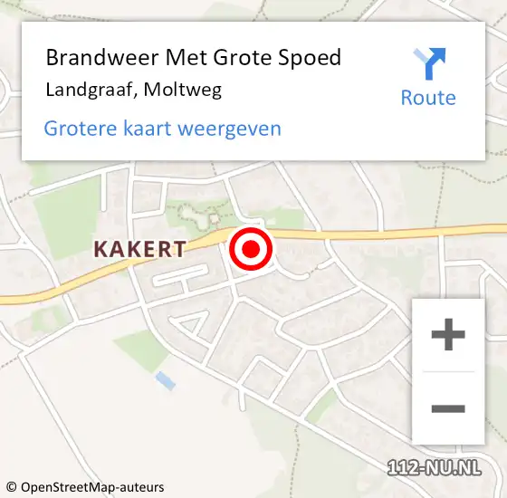 Locatie op kaart van de 112 melding: Brandweer Met Grote Spoed Naar Landgraaf, Moltweg op 10 februari 2022 19:55