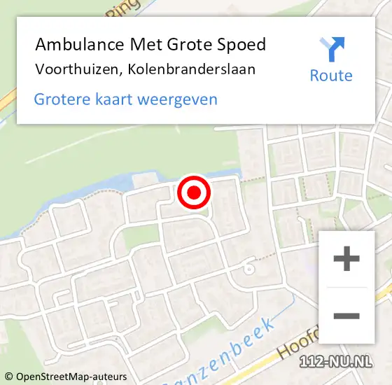 Locatie op kaart van de 112 melding: Ambulance Met Grote Spoed Naar Voorthuizen, Kolenbranderslaan op 11 februari 2022 02:51