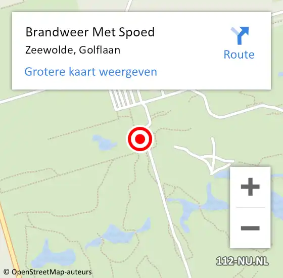 Locatie op kaart van de 112 melding: Brandweer Met Spoed Naar Zeewolde, Golflaan op 11 februari 2022 13:36