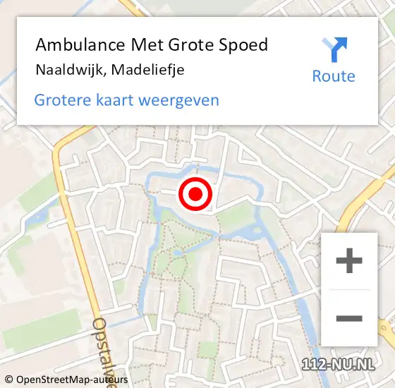 Locatie op kaart van de 112 melding: Ambulance Met Grote Spoed Naar Naaldwijk, Madeliefje op 11 februari 2022 16:25