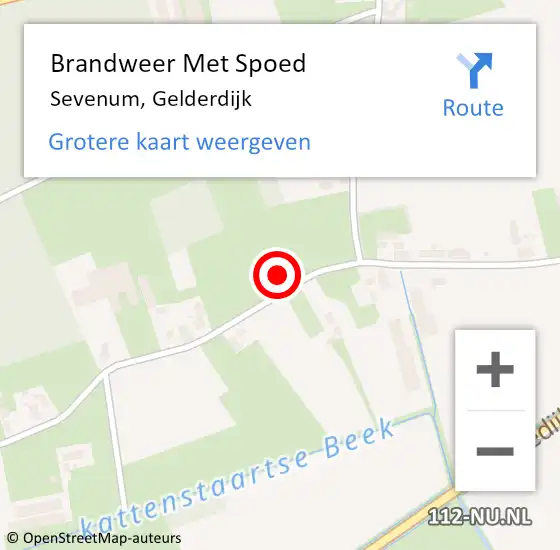 Locatie op kaart van de 112 melding: Brandweer Met Spoed Naar Sevenum, Gelderdijk op 11 februari 2022 17:34