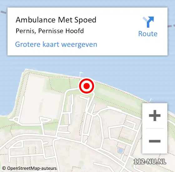 Locatie op kaart van de 112 melding: Ambulance Met Spoed Naar Pernis, Pernisse Hoofd op 11 februari 2022 19:10