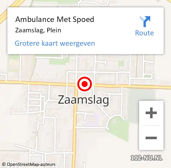 Locatie op kaart van de 112 melding: Ambulance Met Spoed Naar Zaamslag, Plein op 7 juli 2014 23:44