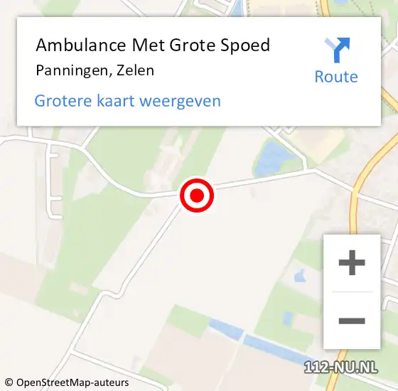 Locatie op kaart van de 112 melding: Ambulance Met Grote Spoed Naar Panningen, Zelen op 12 februari 2022 15:02