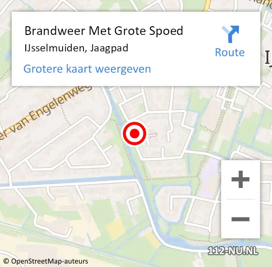 Locatie op kaart van de 112 melding: Brandweer Met Grote Spoed Naar IJsselmuiden, Jaagpad op 12 februari 2022 16:15