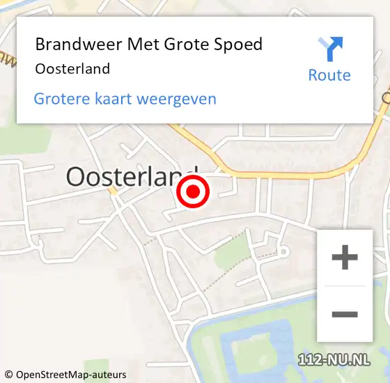 Locatie op kaart van de 112 melding: Brandweer Met Grote Spoed Naar Oosterland op 12 februari 2022 20:30