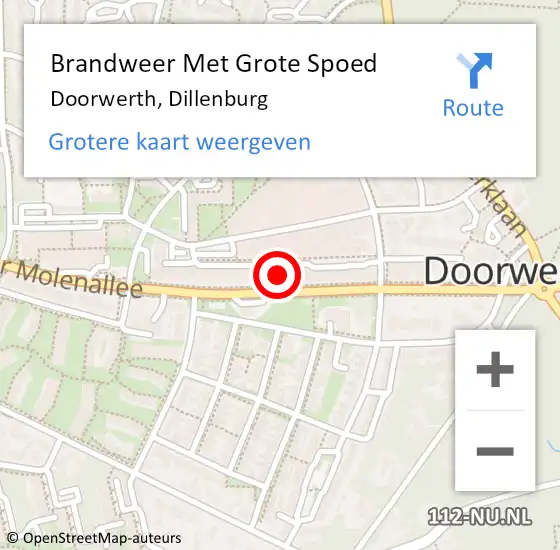 Locatie op kaart van de 112 melding: Brandweer Met Grote Spoed Naar Doorwerth, Dillenburg op 13 februari 2022 01:02