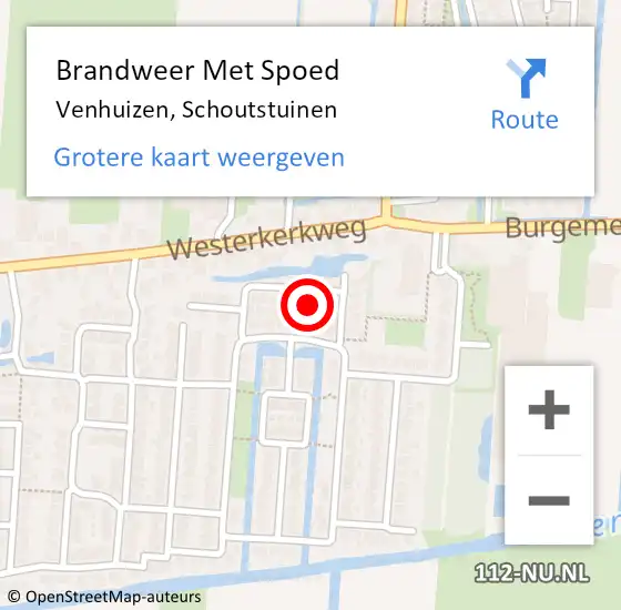 Locatie op kaart van de 112 melding: Brandweer Met Spoed Naar Venhuizen, Schoutstuinen op 13 februari 2022 05:00