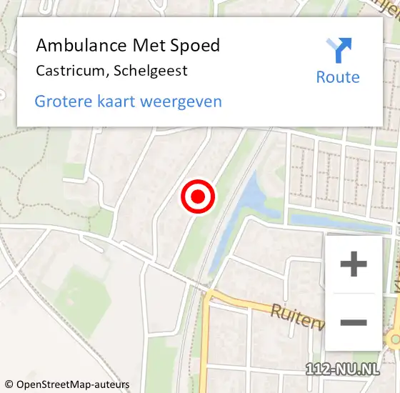 Locatie op kaart van de 112 melding: Ambulance Met Spoed Naar Castricum, Schelgeest op 13 februari 2022 11:28