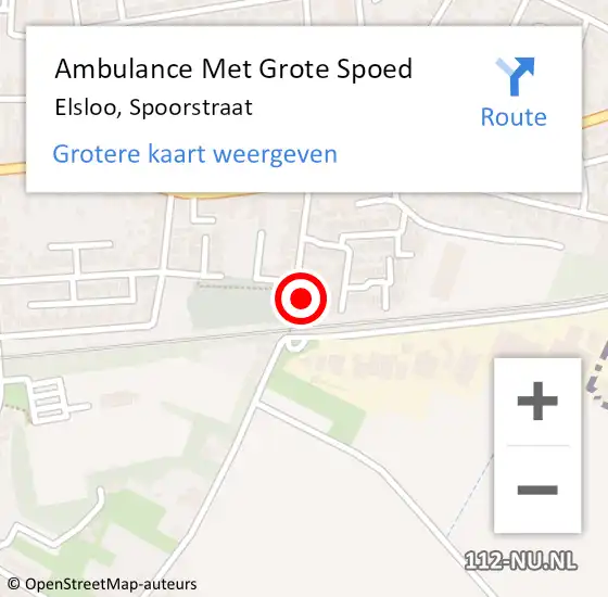 Locatie op kaart van de 112 melding: Ambulance Met Grote Spoed Naar Elsloo, Spoorstraat op 8 juli 2014 07:57