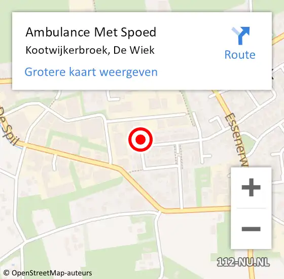 Locatie op kaart van de 112 melding: Ambulance Met Spoed Naar Kootwijkerbroek, De Wiek op 14 februari 2022 09:46