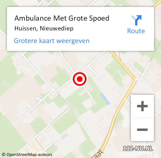 Locatie op kaart van de 112 melding: Ambulance Met Grote Spoed Naar Huissen, Nieuwediep op 14 februari 2022 16:56