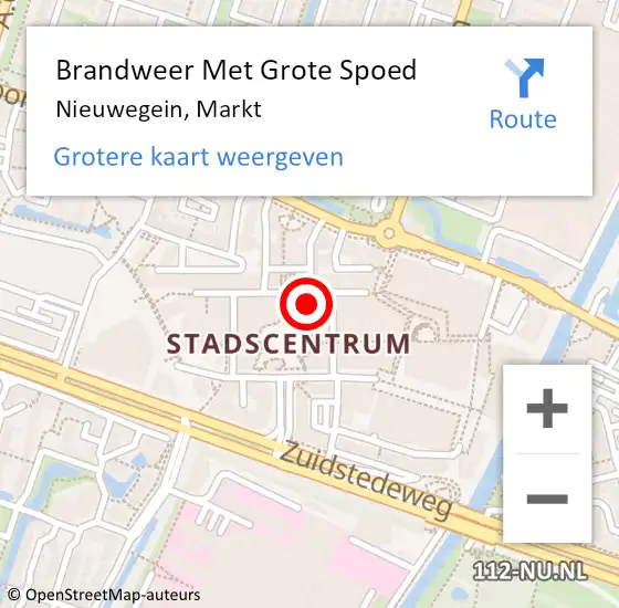 Locatie op kaart van de 112 melding: Brandweer Met Grote Spoed Naar Nieuwegein, Markt op 14 februari 2022 19:16