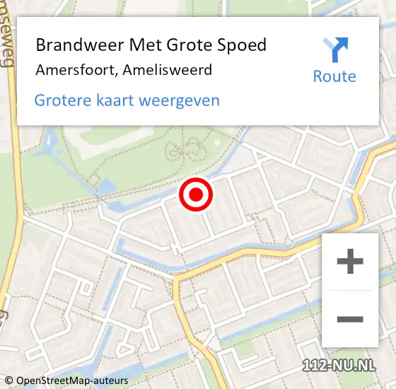 Locatie op kaart van de 112 melding: Brandweer Met Grote Spoed Naar Amersfoort, Amelisweerd op 14 februari 2022 20:52